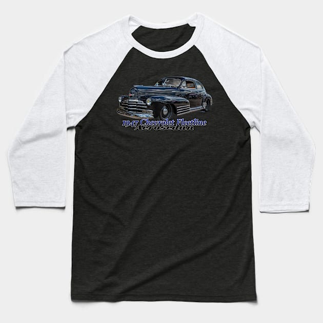 1947 Chevrolet Fleetline Aerosedan Baseball T-Shirt by Gestalt Imagery